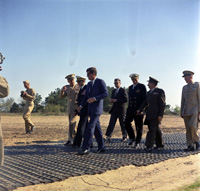 President John F. Kennedy and the Shah of Iran, Mohammad Reza Pahlavi, Arrive at Camp Lejeune in North Carolina