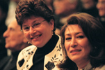 Irvine Mayor Beth Krom and Mariam Khosravani