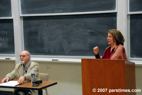 Reza Baraheni & Dr. Nayereh Tohidi during the Q&A session  (April 22, 2007) - by QH