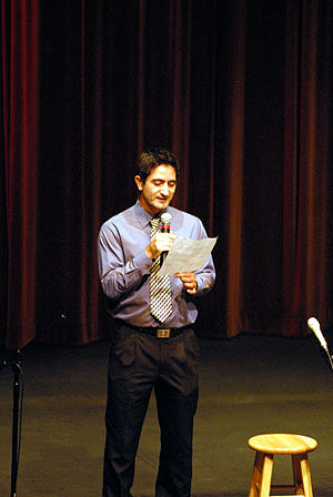 Graduate Studen Farshid Roumi introduced Monika Jalili and the Noorsaaz Ensemble (September 27, 2007) - by QH