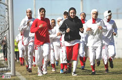 Iran National Women Football Team Training