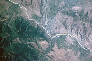 Town of Gori and Kura River, Georgia - ISS, NASA