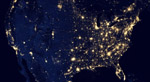 Continental United States at night  NASA/NOAA